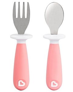 Munchkin: Raise Toddler Fork & Spoon Set (Pink)
