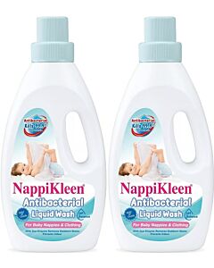 NappiKleen Antibacterial Liquid Wash (1 Litre x 2 Bottles) - 30% OFF!!