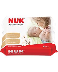 NUK: Dry Cotton Wipes 80pcs