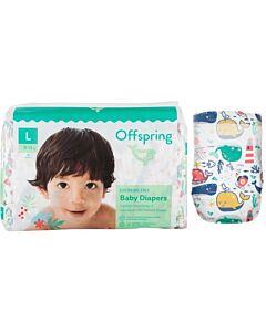 Offspring Fashion Diapers (Chlorine Free) L36 (9-13kg) - Willy The Whale