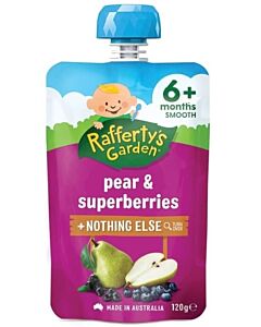 Rafferty's Garden: Pear & Superberries 120g (6+ Months) - 23% OFF!!