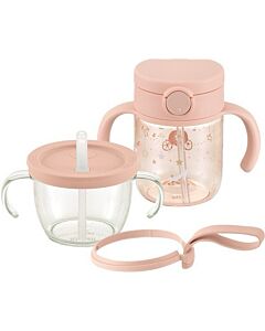 Richell: Axstars Cup Straw Training Set (Pink)