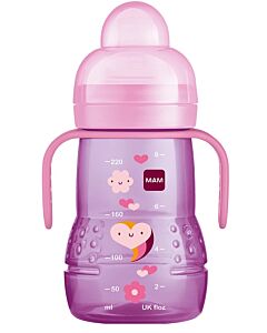 MAM: Trainer+ 220ml/8oz (Spill-free Extra Soft Spout) (4+ Months) - Pink
