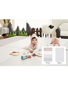 ALZiP® Mat Baby Foldable Silion Playmat | Size S (200*120*4cm) - Urban GreyPink