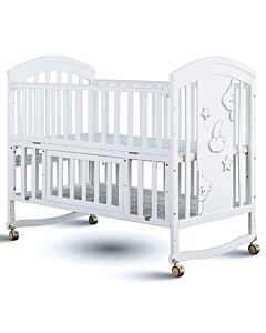 CHILUX 6 Mode Multifunctional Baby Cot - Peace White (COMBO 1: Cot)