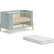 Boori: Nova Baby Cot & Pocket Spring Mattress Bundle (Blueberry)