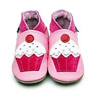 Inch Blue: Soft Sole Leather Shoes - Cupcake Pink - Large (12 - 18 months)