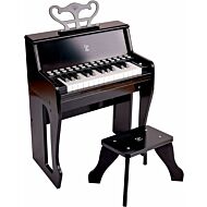 Hape Toys: Learn with Lights Black Piano with Stool