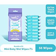 Hoppi: Baby Wet Wipes 7's x 8packs
