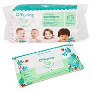 Offspring Trial Pack - Fashion Diapers M3 + Wipes 20s