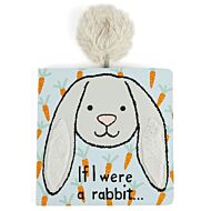Jellycat: If I were a Rabbit Board Book - Silver (15cm)