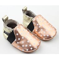 Bebebundo: Sunset Dots Shoes in Gold & Cream - Size 3 [12.6cm / 9 to 12 Months] - 17% OFF!!
