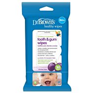 Dr. Brown's: Healthy Wipes Naturally Cleaning Tooth & Gum Wipes (30 wipes) - 20% OFF!!
