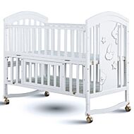 CHILUX 6 Mode Multifunctional Baby Cot - Peace White (COMBO 1: Cot)