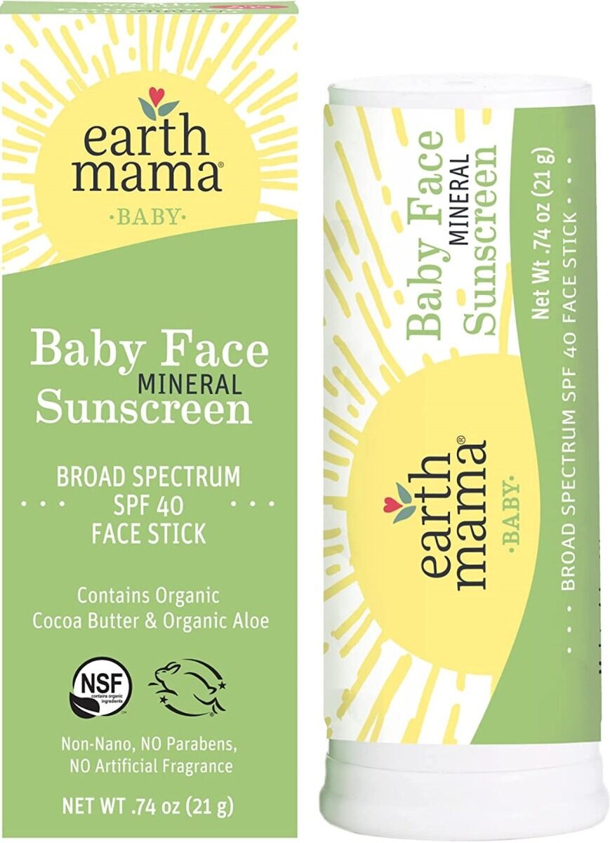 Earth Mama: Baby Face Mineral Sunscreen Face Stick SPF 40 21g - 10% OFF!!